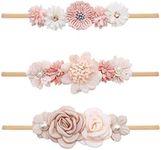 cherrboll 3pcs Baby Girl Flower Hea