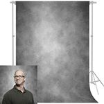 econious Photography Backdrop, 5X7ft Abstract Grey Portrait Backdrop for Photography, Studio Props Photo Backdrop with Rod Pocket