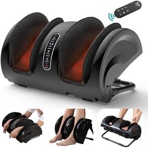 Snailax Foot Massager with Heat, Shiatsu Feet and Calf Massager Machine for Plantar Fasciitis, Neuropathy, Improve Circulation, Foot Leg Massager with Remote Control