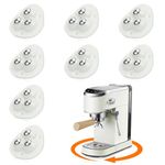 Self Adhesive Caster Wheels - 360° Mini Swivel Wheels, Small Roller Ball Casters Bearing for Kitchen Appliances, Storage Box, Cricut, Trash Can, Furniture (with 3 Ball Bearings, White, 8 PCS)