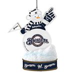 MLB Milwaukee Brewers LED Snowman Ornament