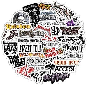 BulbaCraft Sticker Pack of Heavy Metal Band Stickers, 35 Pieces of Metal Stickers, Strong Adhesive & Waterproof Stickers, Laptop Stickers of Metal Bands