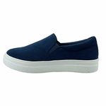 Soda TOPSHOE ave- Hike Platform Slip- On Sneaker w/Cushion Foam, Navy Suede, 5 UK