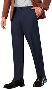 COOFANDY Men's Casual Pants Elegant Dress Pant Classic Fit Formal Suit Pants Navy Bluer 38W32L