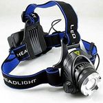 Anugrah Rechargeable Head Torch Headlamp Headlight Weatherproof LED Flash Light with Battery Farmers, Fishing, Camping, Hiking, Cycling, Running