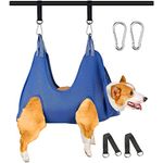 VEXLEM Pet Grooming Hammock for Dogs & Cats, Pet Grooming Hammock, Pet Grooming Sling, Dog Grooming Harness, Helper, Pet Nail Clip Bag for Grooming, Bathing, Nail Cutting, Eye Care (S (8-10) in, Blue)