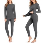 SIMIYA 2 Pack Thermal Underwear for Women Long Johns Winter Warm Fleece Lined Base Layer Set Cold Weather Top and Bottom