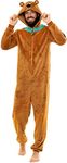 Scooby-Doo! Onesie | Adult Onesie for Men Brown X-Large