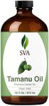 SVA Tamanu Seed Oil - 16 Fl Oz – 100% Natural Cold Pressed Tamanu Oil - for Face, Skin Care, Hair Care, Scalp Massage & Body Massage – Carrier Oil