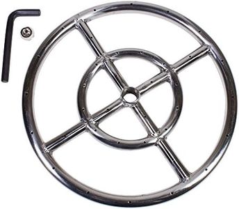 12" Round Fire Pit Burner Ring, Stainless Steel, Double Ring