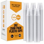 Turbo Bee 2500Pack 3oz Plastic Cups,Disposable Mouthwash Cups,3 Ounce Small Cups Ideal for Drinking Tasting, Food Samples，Mini Bathroom Cups