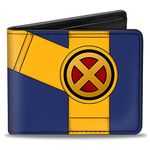 Buckle-Down Mens Pu Bifold - X-Men Bi Fold Wallet, Multicolor, 4.0 x 3.5 US, Blue, 4.0" x 3.5"