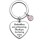 JMIMO Godmother Gifts Godmother Keyring Godmother Birthday Christmas Gifts Mother's Day Gifts for Godmother