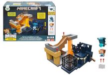 Mattel Minecraft Mini Mode Playset, Rise of the Warden Set with 2 Minis including Steve & Warden Figures & DLC Code, HXT72