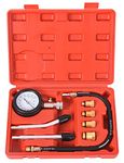 DHA Professional Petrol Engine Compression Tester Kit, Compression Gauge Tester Kit for Car Motorcycle Chainsaw, Small Engine Cylinder Pressure Compression Test Adapter Tool Set 300PSI