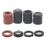 Jwodo 3/4” Garden Hose Washers with Filter Screen, 40Packs Hose Rubber Seals Gasket and Mesh Filter Set, 4 Kinds O-Rings for Standard 3/4“ Garden Hose Fittings and 5/8” Washing Machine Connector