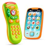 JOYIN Baby Toy Phone, Remote and Smartphone with Music, Fun Learning Musical Toys for Babies, Kids, Boys or Girls, Holiday Birthday