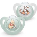 NUK Star Baby Dummy | 6-18 Months | Soothes 99% of Babies | BPA-Free Silicone Soothers | Winnie The Pooh | with Case | 2 Count