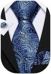 Barry.Wang Blue Paisley Ties Silk N