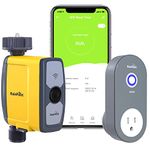 RainPoint Smart WiFi Hose 1-Zone Drip Irrigation Garden Water Timer with WiFi Hub Socket | Mobile APP and Voice Controlled- Google Home and Amazon Alexa…