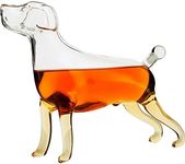 The Wine Savant Dog Animal Wine & Whiskey Decanter - Beautiful Profile of A Labrador Dog 500ml - Whiskey, Wine Scotch or Liquor Decanter