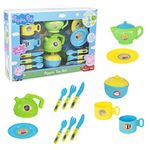 Peppa Pig Tea Set | Pretend Afternoon Tea Playset | Peppa Pig Toys | Including Reusable Teapot, Cups, Kettle, Cutlery & Saucers | Childrens Roleplay Playsets | Kids Kitchen Pretend Play Tea Set | 3+