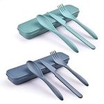 2 Sets Reusable Utensil Set with Ca