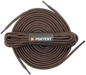 [Portent] Round Shoelaces, Work Boot Replacement Laces, Brown, 63" (L)