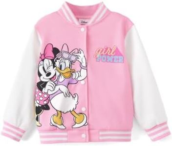 Disney Minnie Mouse & Daisy Duck Toddler Girl Varsity Bomber Jacket 4-5T