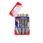 TIVOLY - Broken Screw Extractor Drill Set + TiN Coated HSS Drills - Set of 5 Drills & 5 Extractors N1 Ø 3/32"/N2 Ø 1/8"/N3 Ø 3/16"/N4 Ø 1/4"/N°5 Ø 5/16"