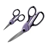 SINGER ProSeries Fabric Scissors and Craft Detail Scissors Set, Lilac Purple, Set of 2 Sewing Scissors