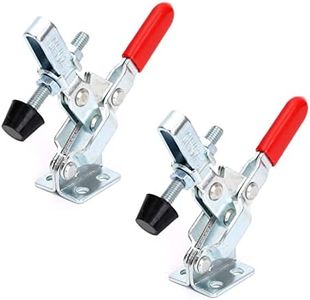 Ruimou 2Pcs Heavy Duty Vertical Quick Release Clamp Tool 100kg 220lbs Fixed Toggle Clamp for Woodworking, Welding, Repair Bench (2pcs-GH-102-B)