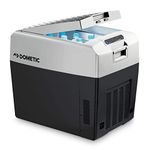 DOMETIC TropiCool TCX 35 Portable Thermoelectric Cool Box, 33 Litre Mini Fridge 12 V / 230 V, Black, White