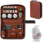 Complete Golf Accessories Kit - 8-Piece Set with Leather Case | Rangefinder, Balls, Tees, Multi-Tool | Beginner to Pro Golf Essentials