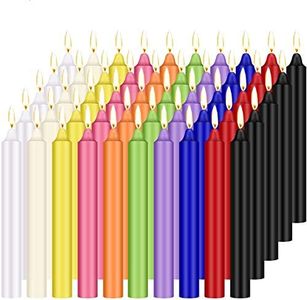 Onebird 100 pcs Unscented Assorted Colors Mini Taper Candle | 4" Tall x 1/2" Diameter | Great for Casting Chimes, Rituals, Spell, Wax Play & More