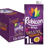 Rubicon Still 12 Pack Deluxe Passion Juice Drink, Made with Handpicked Fruits for a Temptingly Intense Taste "Made of Different Stuff" - 12 x 1L Carton