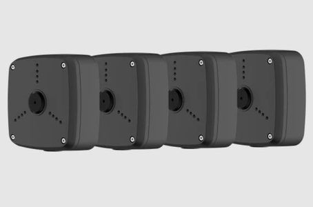 Lorex ACJNCD3BKB Outdoor Junction Box for 3 Screw Base Cameras (Black, 4 Pack)