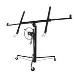 Hcduvso 11FT Drywall Lift Panel, Sheetrock Lift Drywall Lifts, Rolling Caster Wheel, Drywall Lifting Construction Tools with Adjustable Telescopic Arm, 150LB,Black