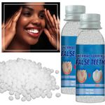 Fake Tooth Repair Kit, Temporary Fake Teeth Replacement Kit, Temporary Restoration of Missing & Broken Teeth Replacement Dentures, DIY Heat Fit Beads. (30Ml -2 Bottle)