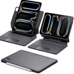 ESR iPad Pro 11 Inch Case with Keyboard (M4, 2024), iPad Pro 11(5th Gen) Keyboard Case with Easy-Set Magnetic Stand, Portrait/Landscape Modes, Removable Protective Case, Rebound 360 Series, Black