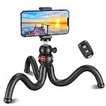 CIRYCASE Phone Tripod, Flexible Mini Selfie Stick Tripod with Wireless Remote, 360° Rotating Portable Camera Tripod Stand Compatible with Cellphones & Sports Camera, Ideal for Selfies/Video Recording