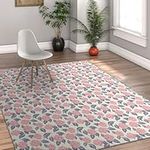 Pink and Purple Area Rug for Living