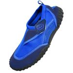 Aqua Beach Surf Wet Water Shoes Boys Girls Mens Womens Unisex Wetsuit Boots (Blue Adult 7)