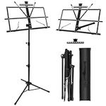 Music Stand, 1/2/4 Pack 2 in 1 Dual