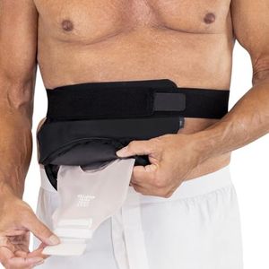 Vive Ostomy Belt for Men & Women - Adjustable Belt for Colostomy, Ileostomy, Urostomy, Ostomy Supplies - Waterproof & Odorless Abdominal Bag Cover - Stoma Guard (Black)