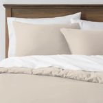 Carressa Linen 800 Thread Count Sand Queen/Full Duvet Cover Set, 100% Long Staple Egyptian Cotton Quilt Cover with Silky Soft, Breathable with Hidden Zipper Closure & 7 Corner Ties