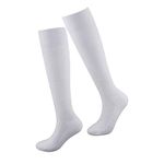 AMLESO Fencing Socks Fencing Socks Sweat Absorbing Thicken Protective Fencing Stockings Unisex for Athletic Softball Foil, White, XS