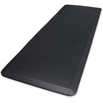 Extra Large Bedside Fall Protection Mat, Safety Mat for Elderly and Disabled, Non-Slip Grip with Anti-Trip Beveled Edges, 70x24x0.5 Inches, Black