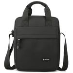 Men's Messenger Bag Shoulder Bag Nylon Business Waterproof Casual Black, Crossbody Bag Lightweight B5 for Work Travel Outdoor, Black