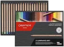 Caran d'Ache 6901 Colouring Pencils Luminance Portrait Assortment 20 Colours, Multi-Colour, 26 x 19 x 2 cm.